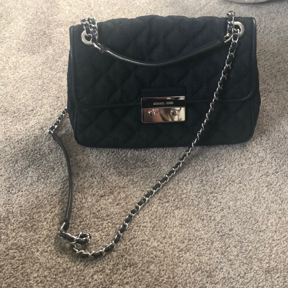 Michael kors denim quilted purse